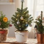 Potted Christmas Tree Decorating Ideas for Small Spaces