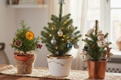 Potted Christmas Tree Decorating Ideas for Small Spaces