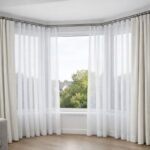 bay window curtain pole
