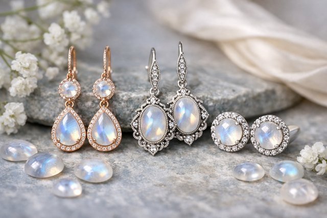 Moonstone Gemstone Earrings: Beautiful Designs for Every Occasion