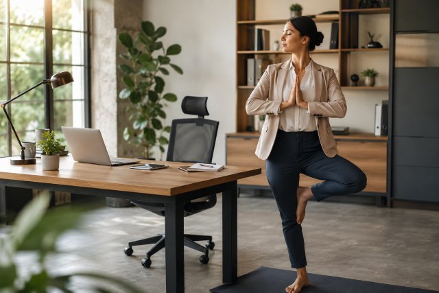 Práctica de Yoga Estilismo Laboral for Better Workplace Balance